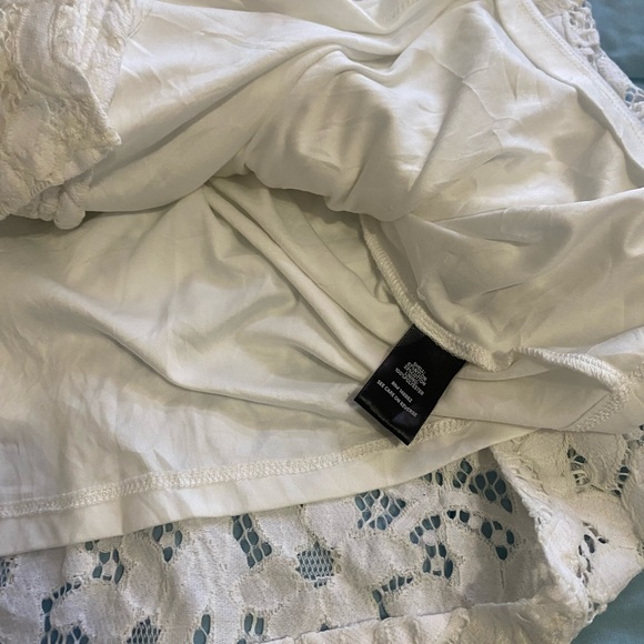 Torrid White Ruffled Blouse with Square Neckline - Picture 7 of 9